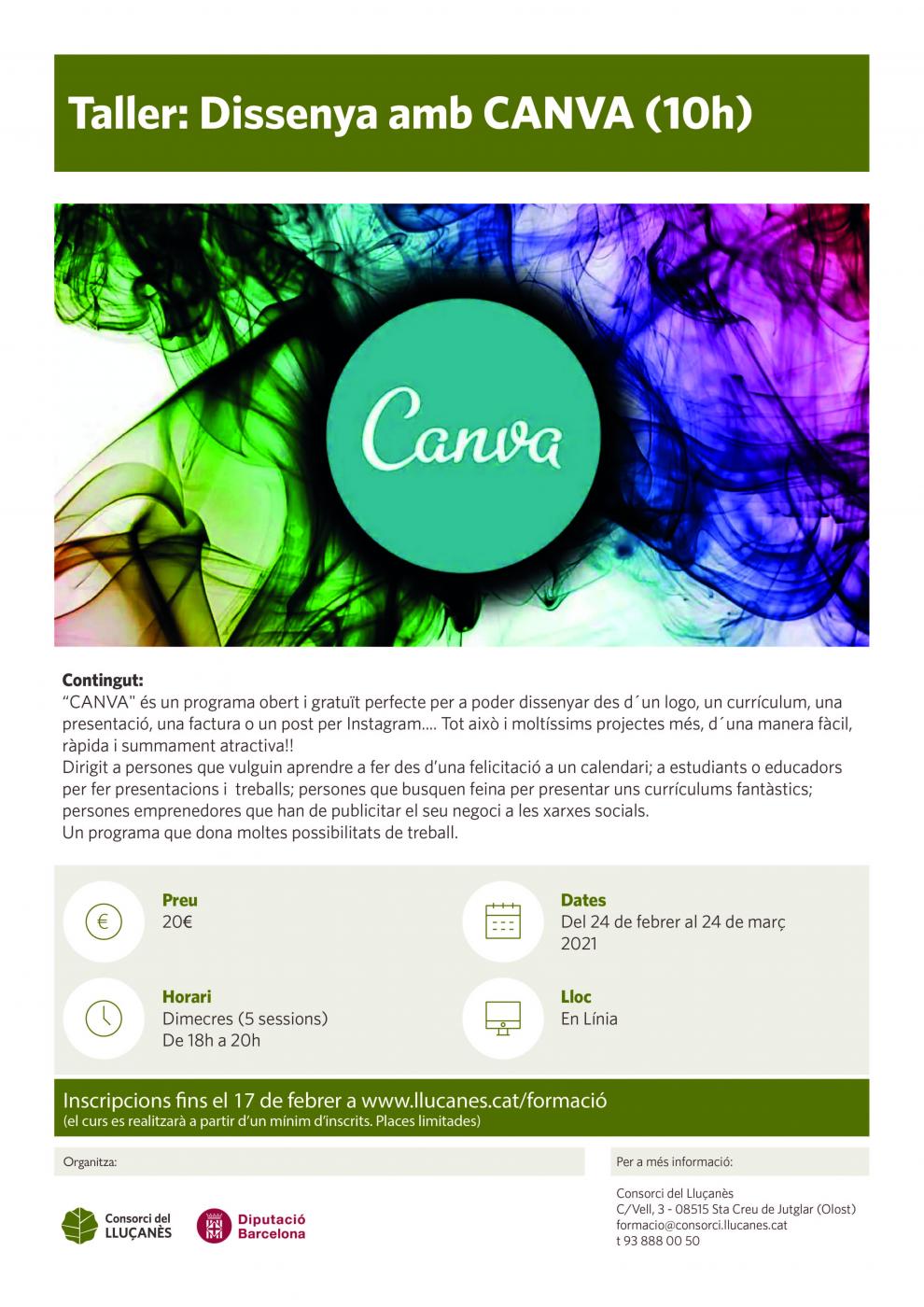 Taller: Dissenya amb CANVA (10h)